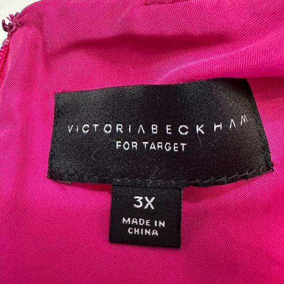 Victoria Beckham Flowy Tank Top WMNS 3X Pink Plus Size Sleeveless Back Zip Lined - Picture 5 of 9